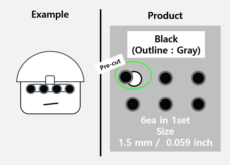 (1.5mm) Black sticker / Night Vision lens GPNVG