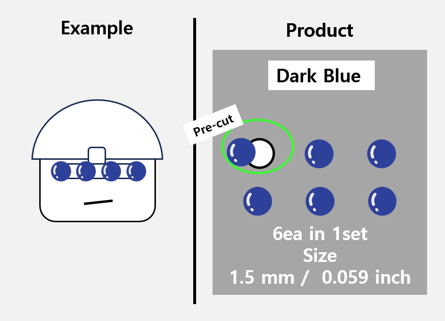 (1.5mm) Dark Blue sticker / Night Vision lens GPNVG