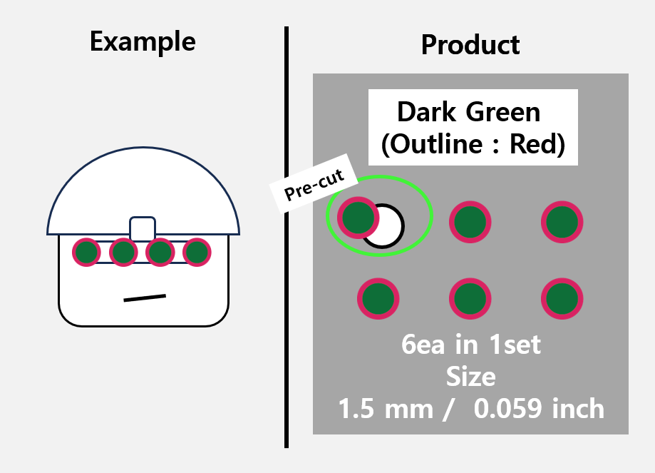 (1.5mm) Dark Green sticker / Night Vision lens GPNVG