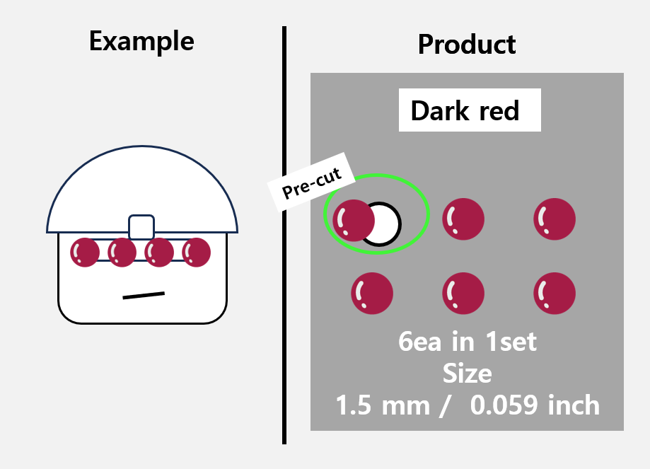 (1.5mm) Dark Red sticker / Night Vision lens GPNVG