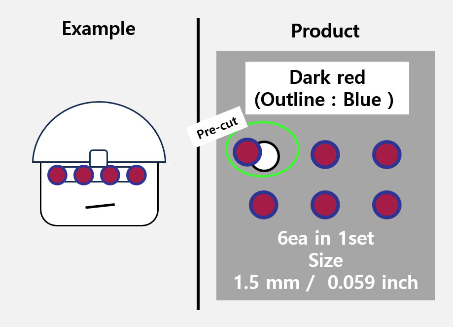 (1.5mm) Dark Red sticker / Night Vision lens GPNVG