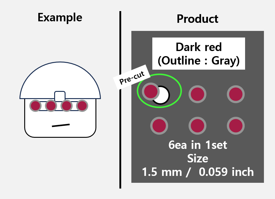 (1.5mm) Dark Red sticker / Night Vision lens GPNVG