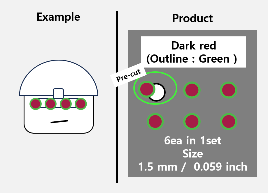 (1.5mm) Dark Red sticker / Night Vision lens GPNVG