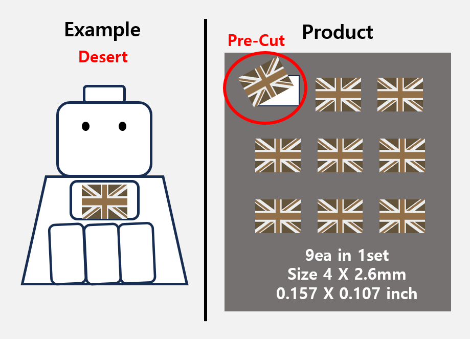 (4 mm) UK flag Camo sticker