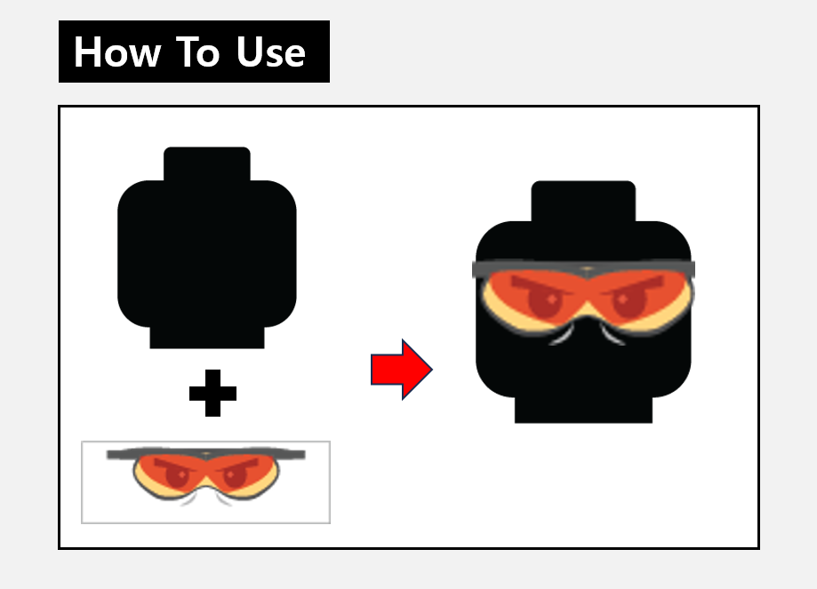 Sunglasses + Mask Stickers / custom face military printing decal