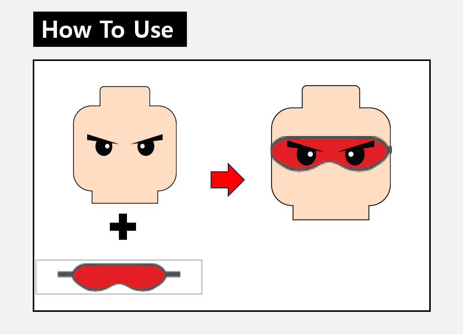 Goggles Stickers / custom face decal lego head