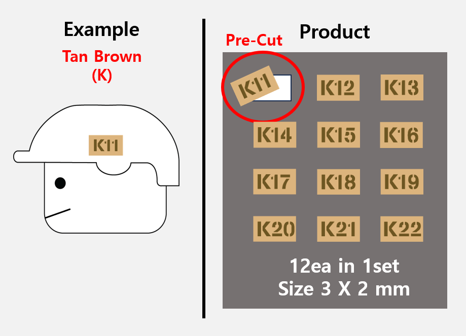(3mm) Callsign Bold 12 Tag patch stickers