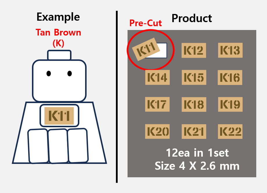 (4mm) Callsign Bold 12 Tag patch stickers
