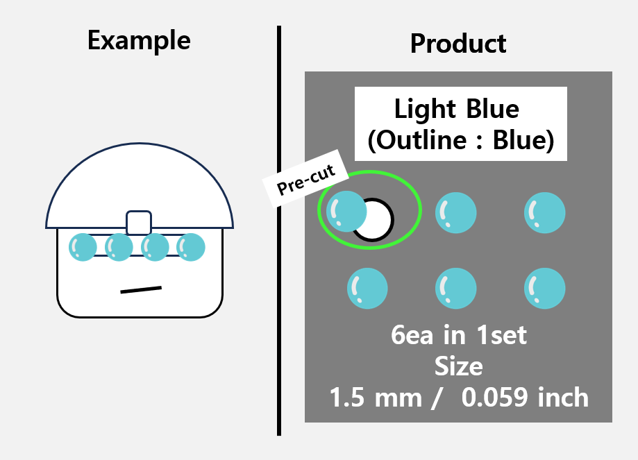 (1.5mm) Light Blue sticker / Night Vision lens GPNVG