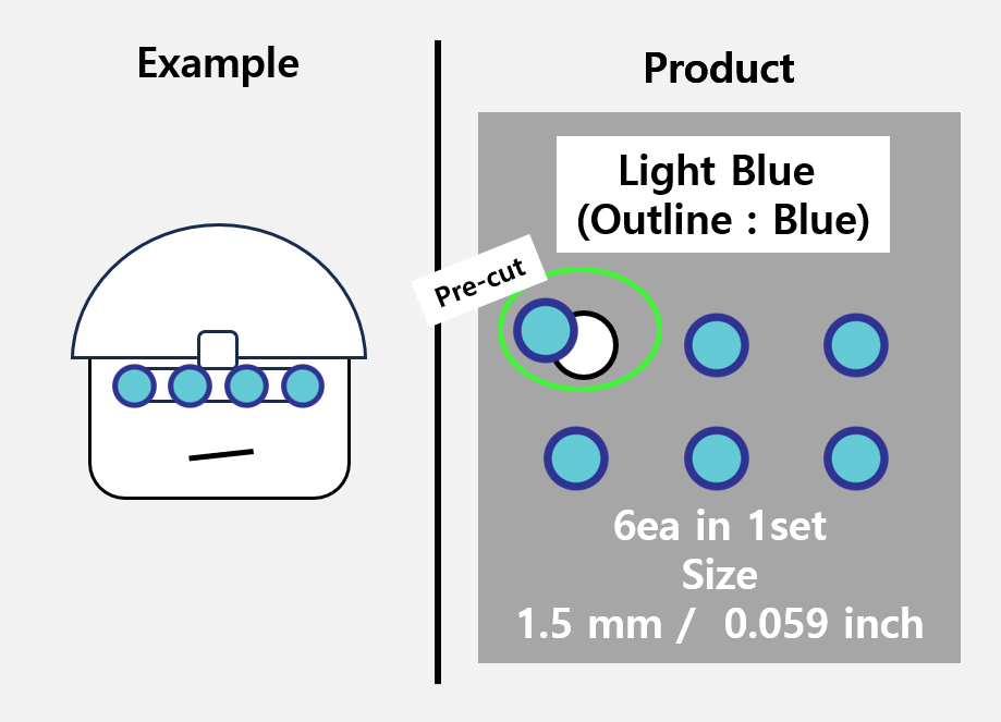 (1.5mm) Light Blue sticker / Night Vision lens GPNVG