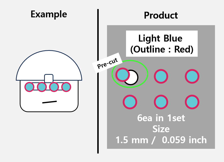 (1.5mm) Light Blue sticker / Night Vision lens GPNVG