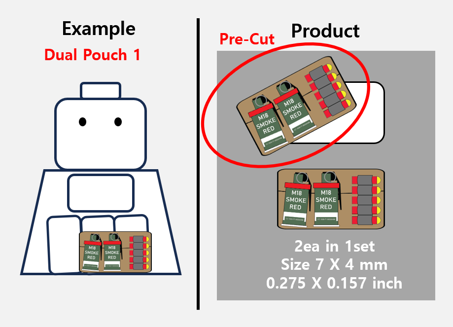 (PH 6mm) Dual Pouch Tan stickers