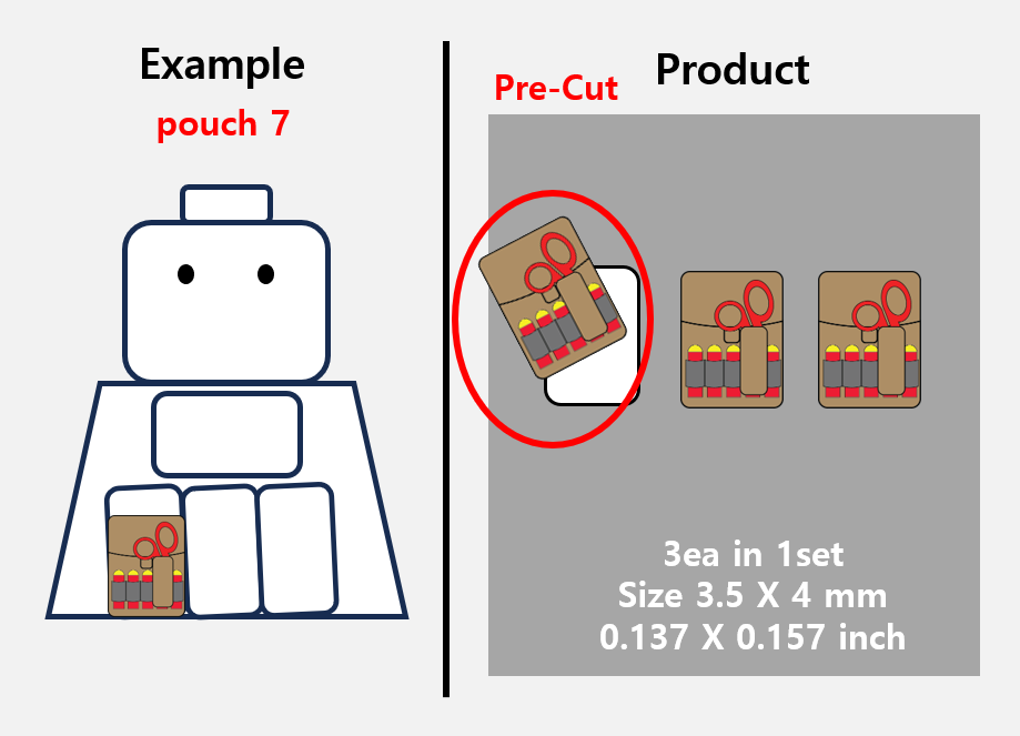 (PH 4mm) Single Pouch Tan (light) stickers