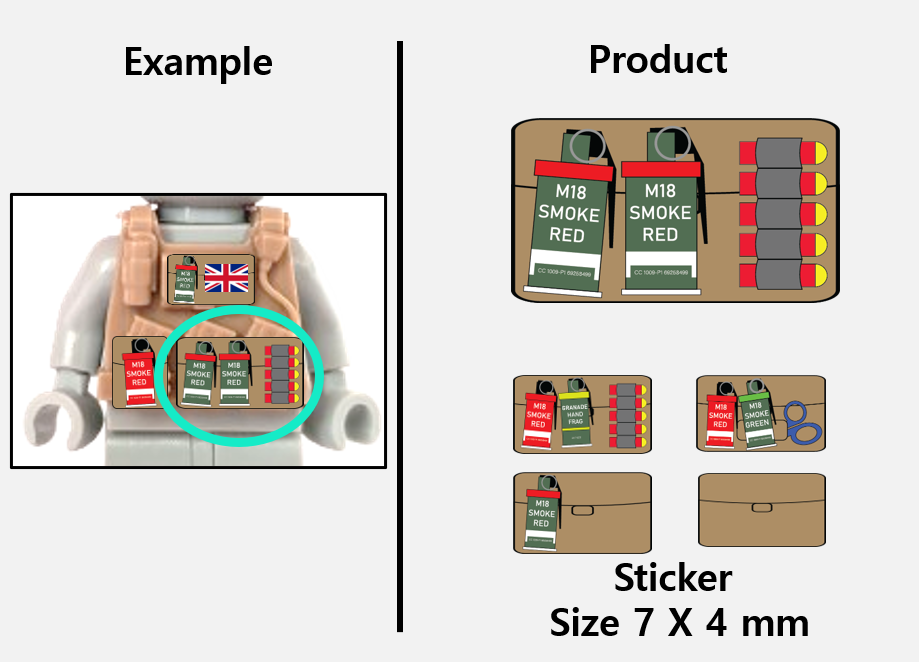 (PH 6mm) Dual Pouch Tan stickers