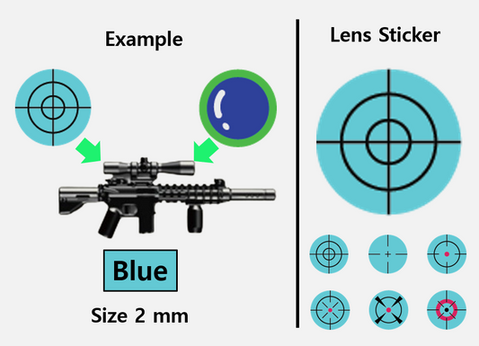 (2mm) Blue Scope sticker / Rifle lens