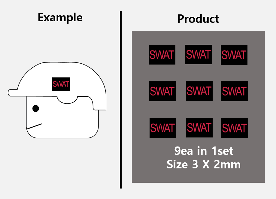 (B 3mm) Police Swat patch stickers