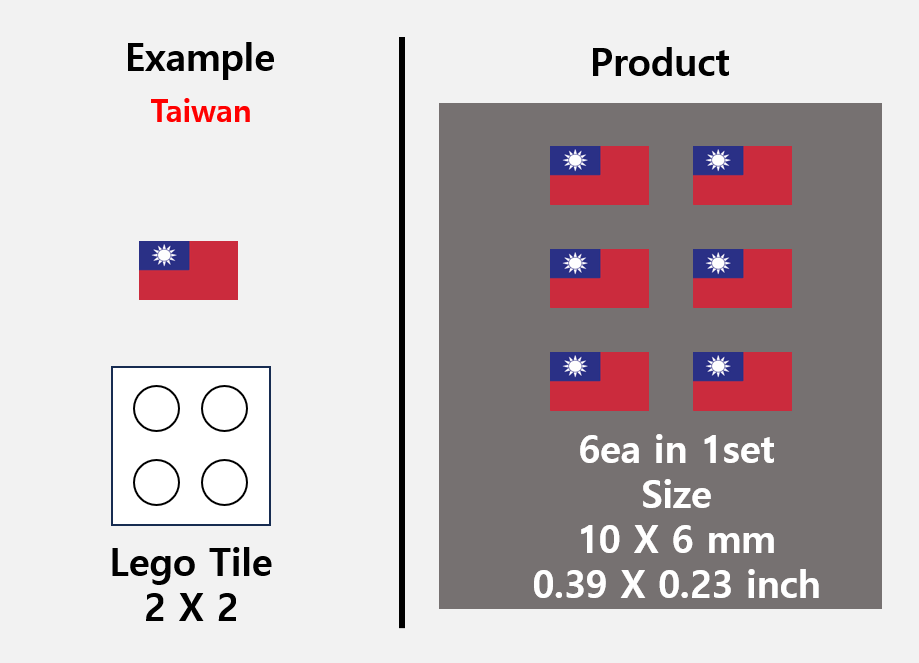 (10mm) Asia Flag stickers