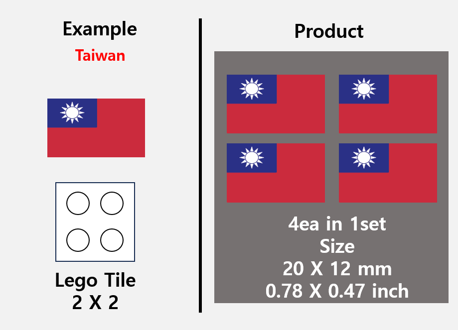 (20mm) Asia Flag stickers