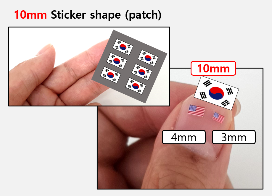 (10mm) Asia Flag stickers