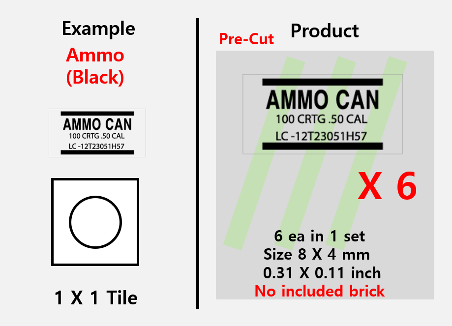 (8mm) Ammo can sticker / Military magazine box