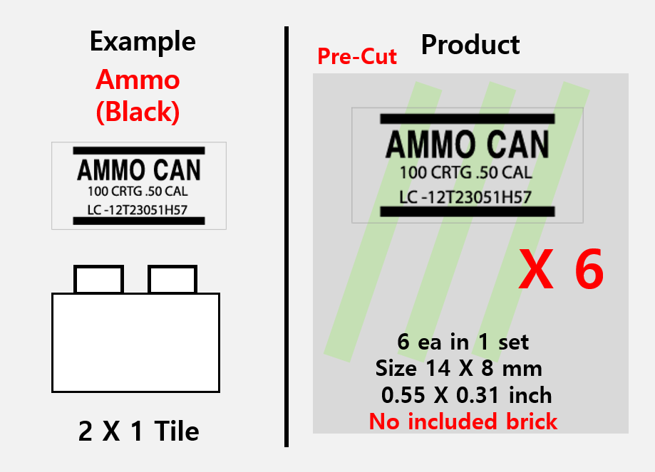 (8mm) Ammo can sticker / Military magazine box(사본)
