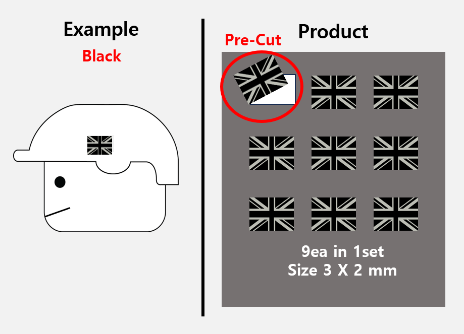 (3 mm) UK flag Camo sticker