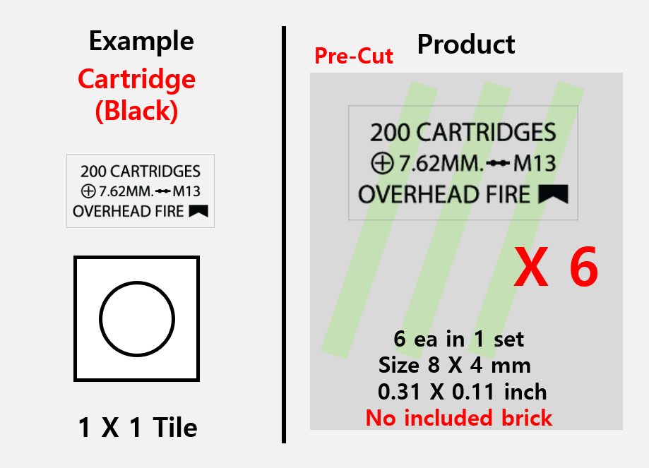 (8mm) Ammo can sticker / Military magazine box