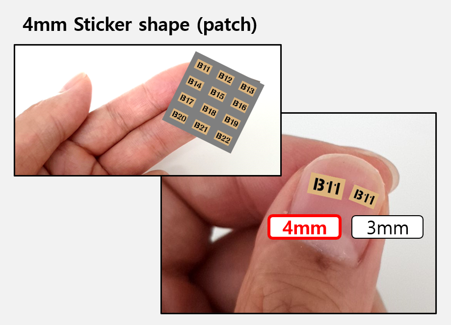 (4mm) Callsign Bold 12 Tag patch stickers