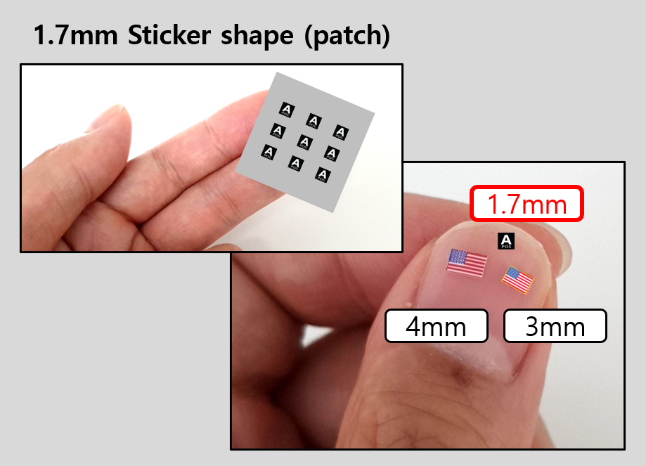 (C 1.7 mm) Micro Blood (white) Patch sticker