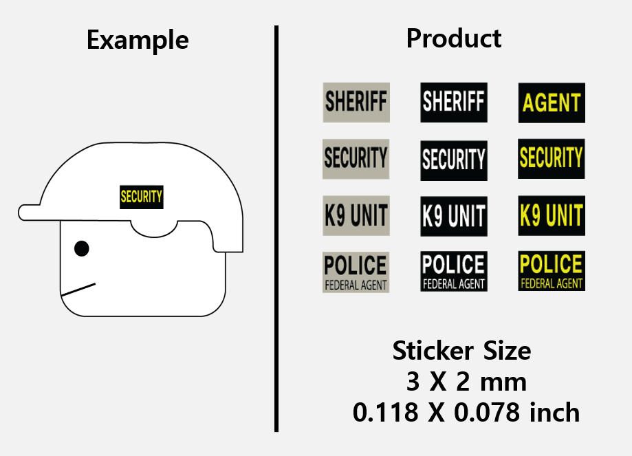 (B 3mm)  Security Agent patch stickers