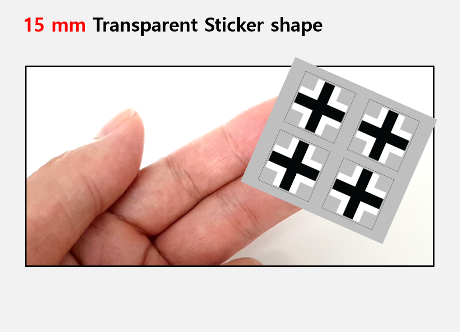 (15mm) German Iron Cross transparent stickers WWII