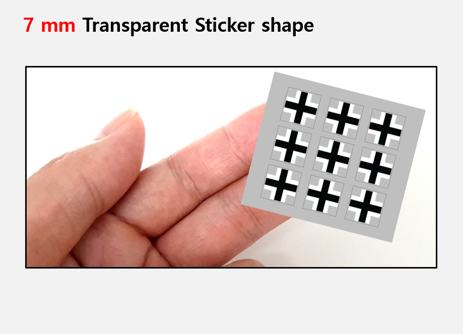 (7mm) German Iron Cross transparent stickers WWII