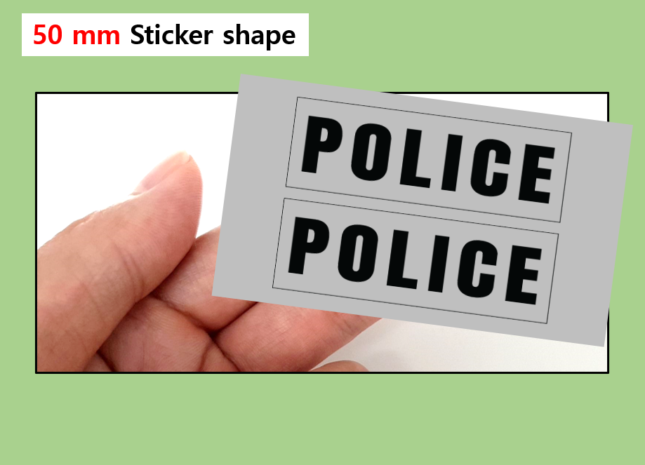 (50mm) Police SWAT Transparent sticker zimypik competible with lego moc