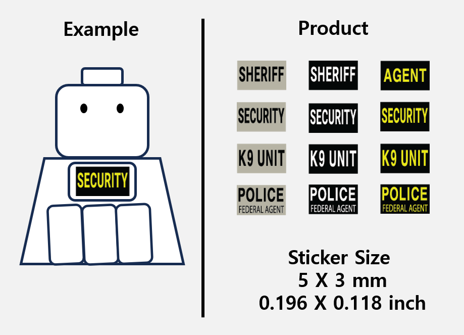 (B 5mm)  Security Agent patch stickers