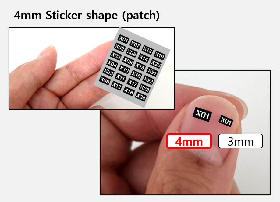 (4mm) Callsign Bold 24 Tag patch stickers