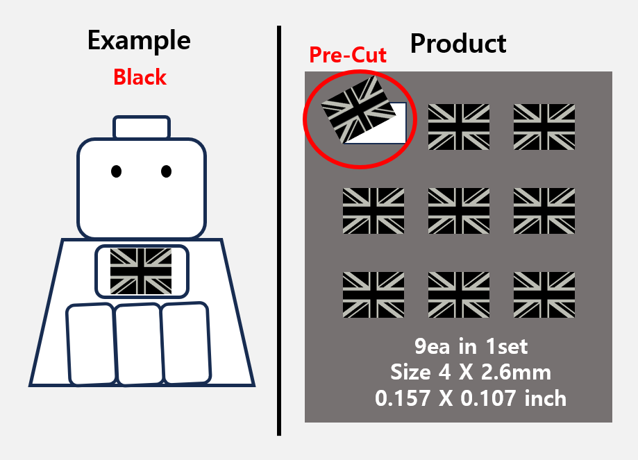 (4 mm) UK flag Camo sticker