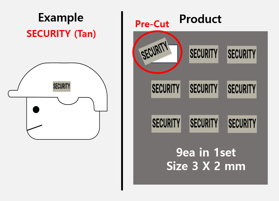 (B 3mm)  Security Agent patch stickers