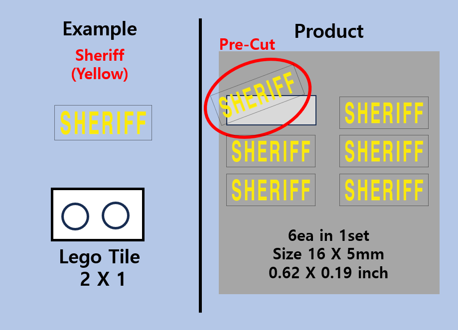 (16mm) Police SWAT Transparent sticker