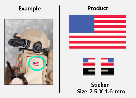 (2.5mm) US Flag stickers