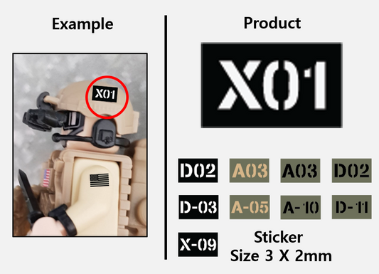 (3mm) Callsign Bold 24 Tag patch stickers