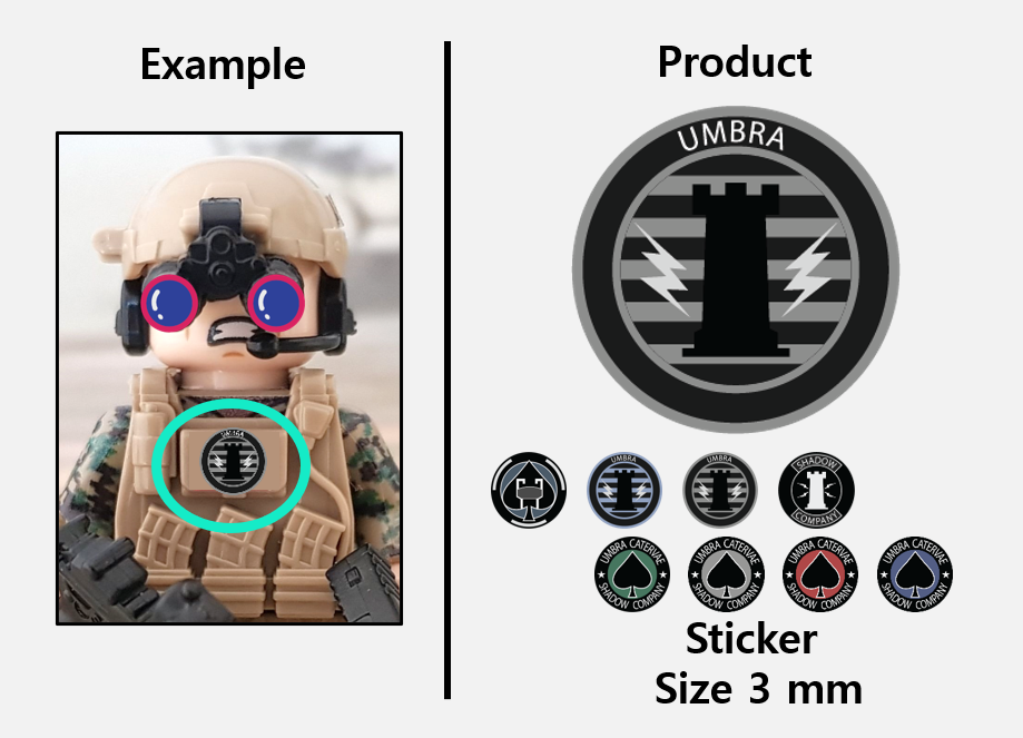 (3mm) Shadow Company stickers /call of duty