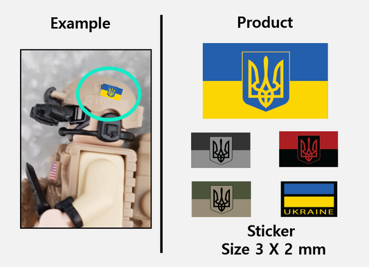 (3 mm) Ukraine flag Camo sticker