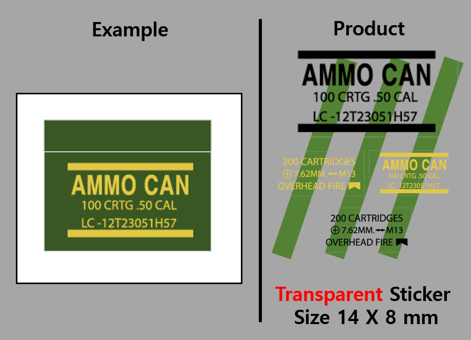 (8mm) Ammo can sticker / Military magazine box(사본)