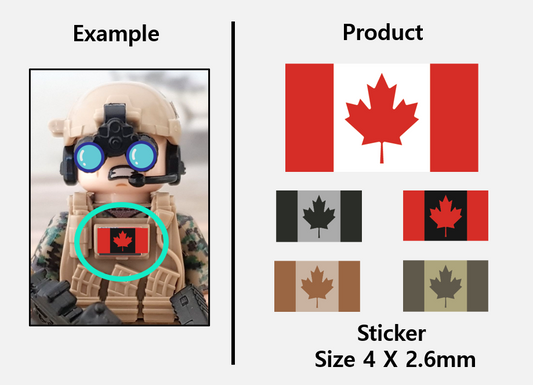 (4 mm) Canada flag Camo sticker