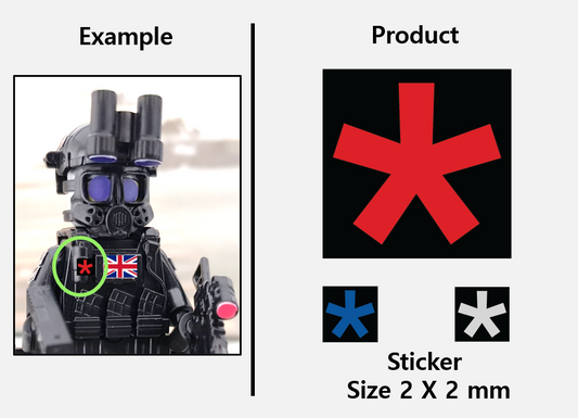 (B 2mm)  UK ARV star patch stickers / Police
