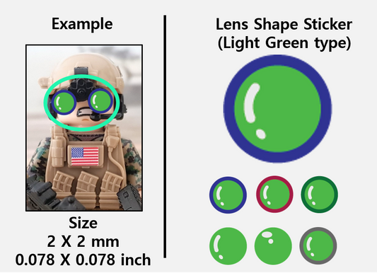 (2mm) Light Green sticker / Night Vision lens