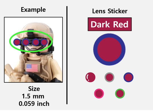 (1.5mm) Dark Red sticker / Night Vision lens GPNVG