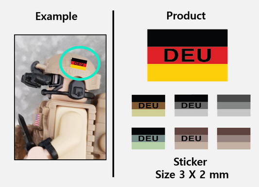 (3 mm) Germany flag Camo sticker