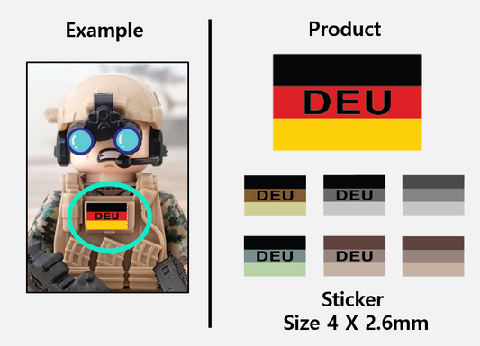 (4 mm) Germany flag Camo sticker