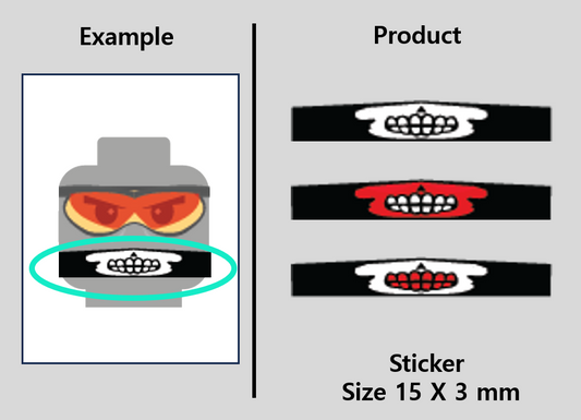 Mouth guard stickers / lego face skull teeth balaclava